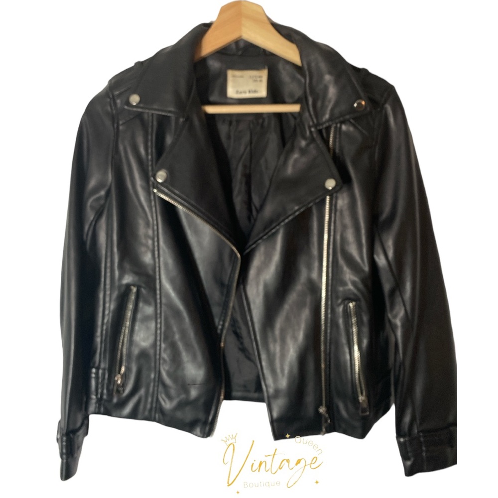 Zara Kids Girls Faux Leather Jacket size 11/12